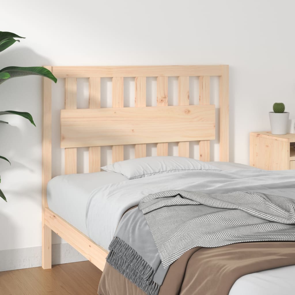 Bed Headboard 105.5X4X100 Cm Solid Wood Pine