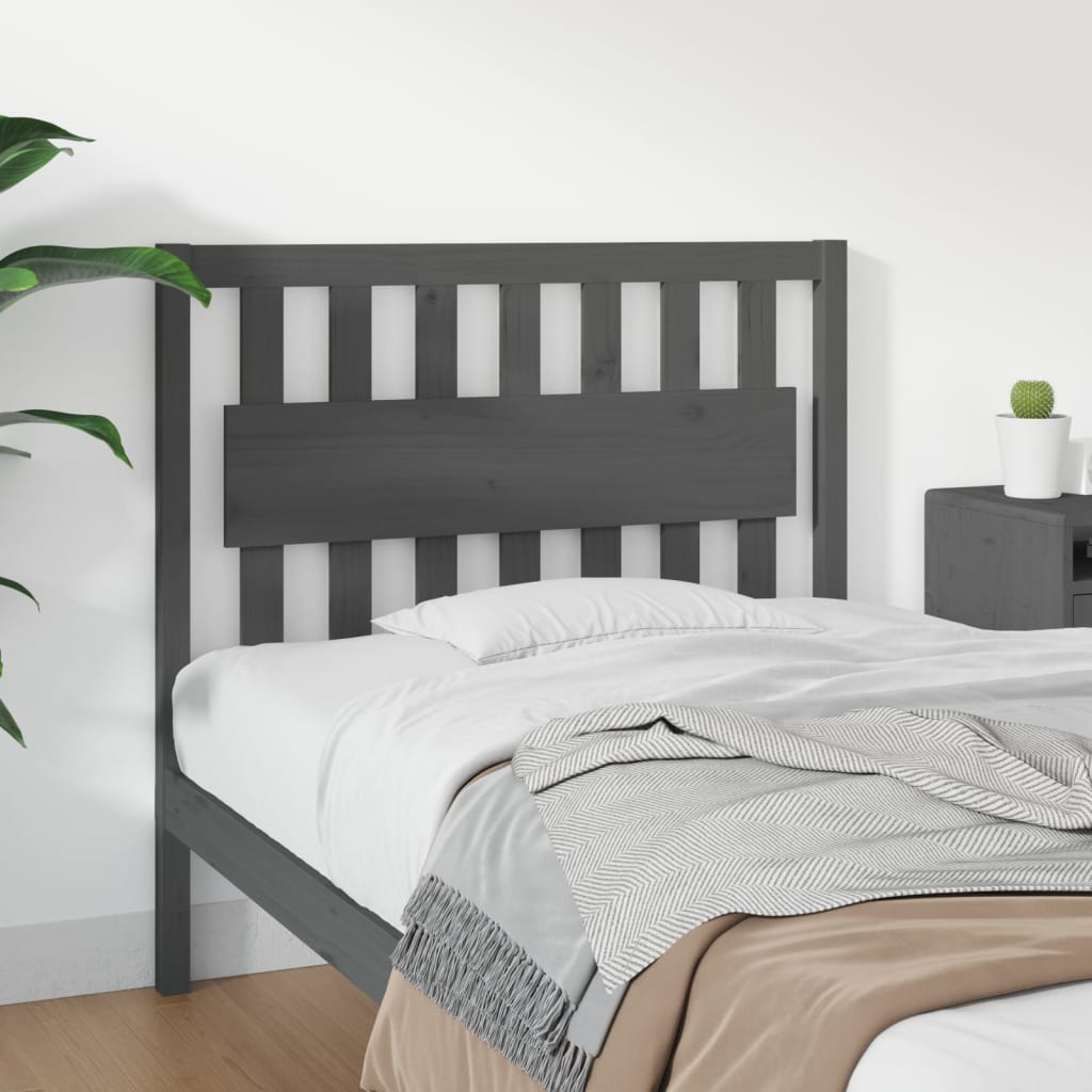 Bed Headboard 105.5X4X100 Cm Solid Wood Pine
