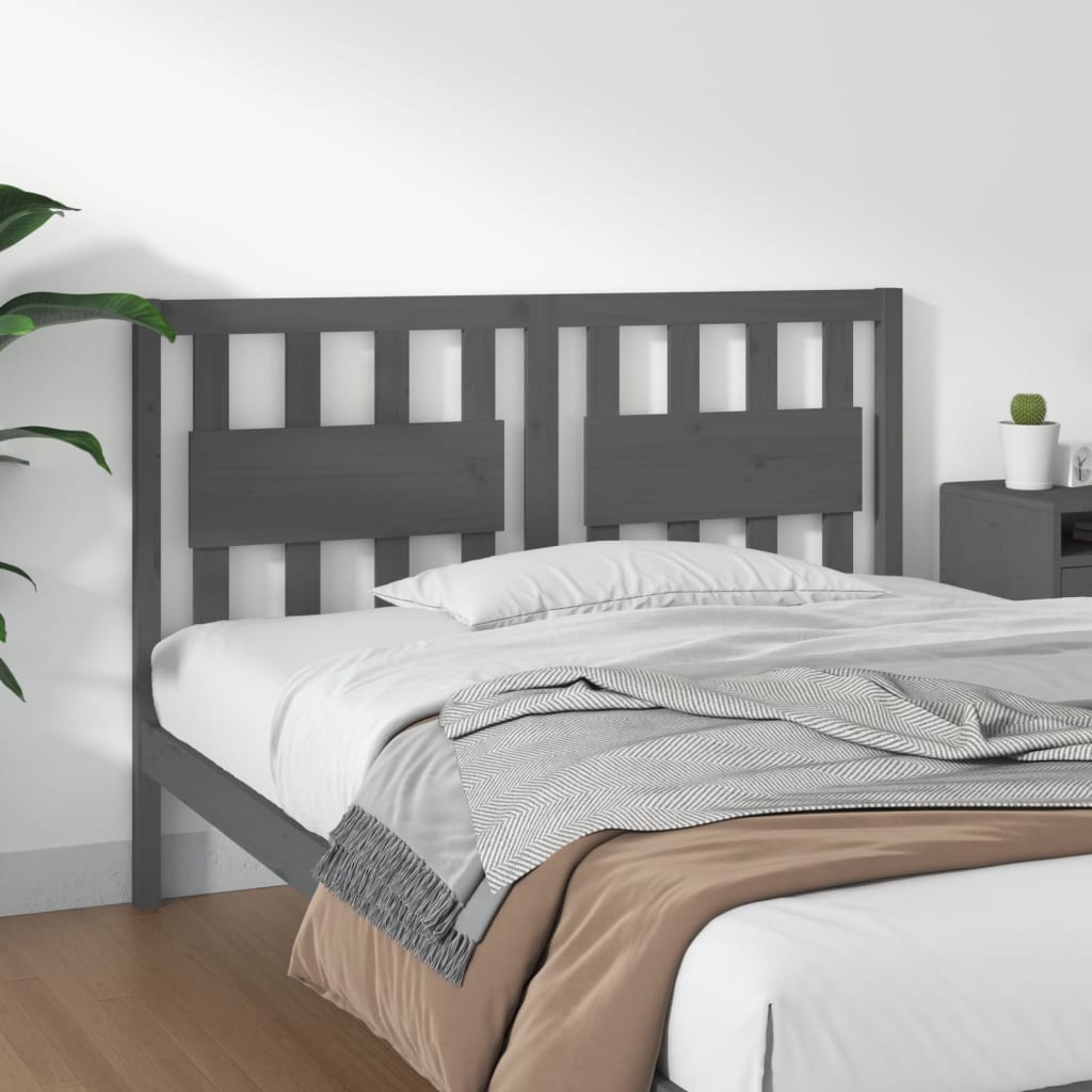 Bed Headboard 105.5X4X100 Cm Solid Wood Pine