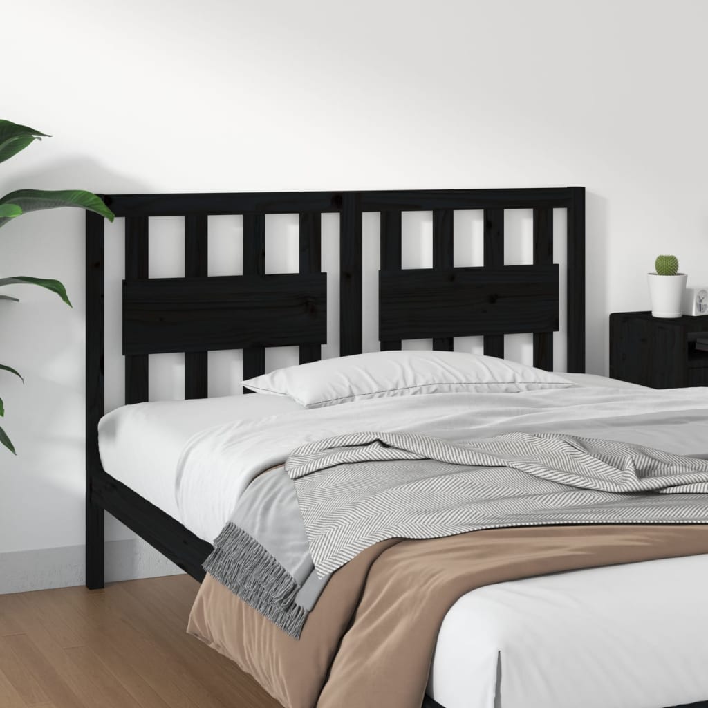 Bed Headboard 105.5X4X100 Cm Solid Wood Pine