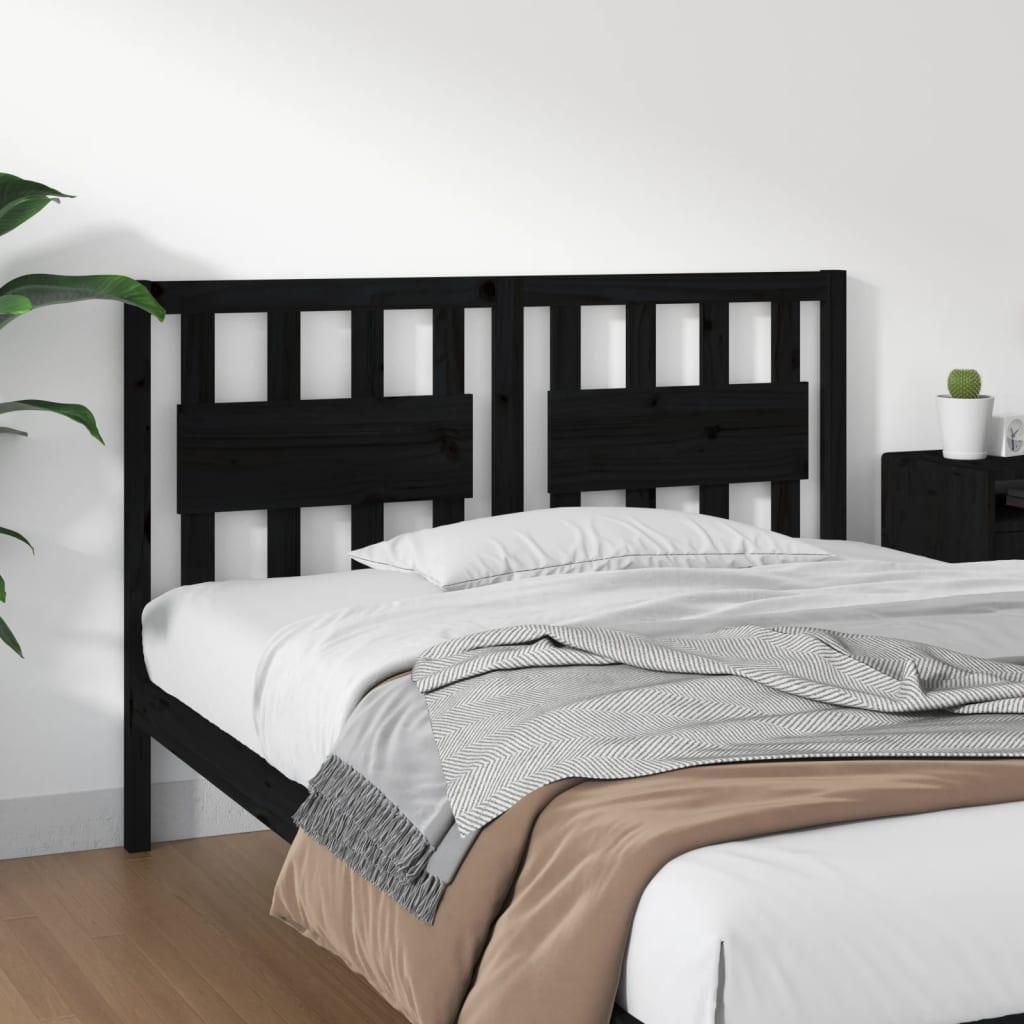 Bed Headboard 105.5X4X100 Cm Solid Wood Pine