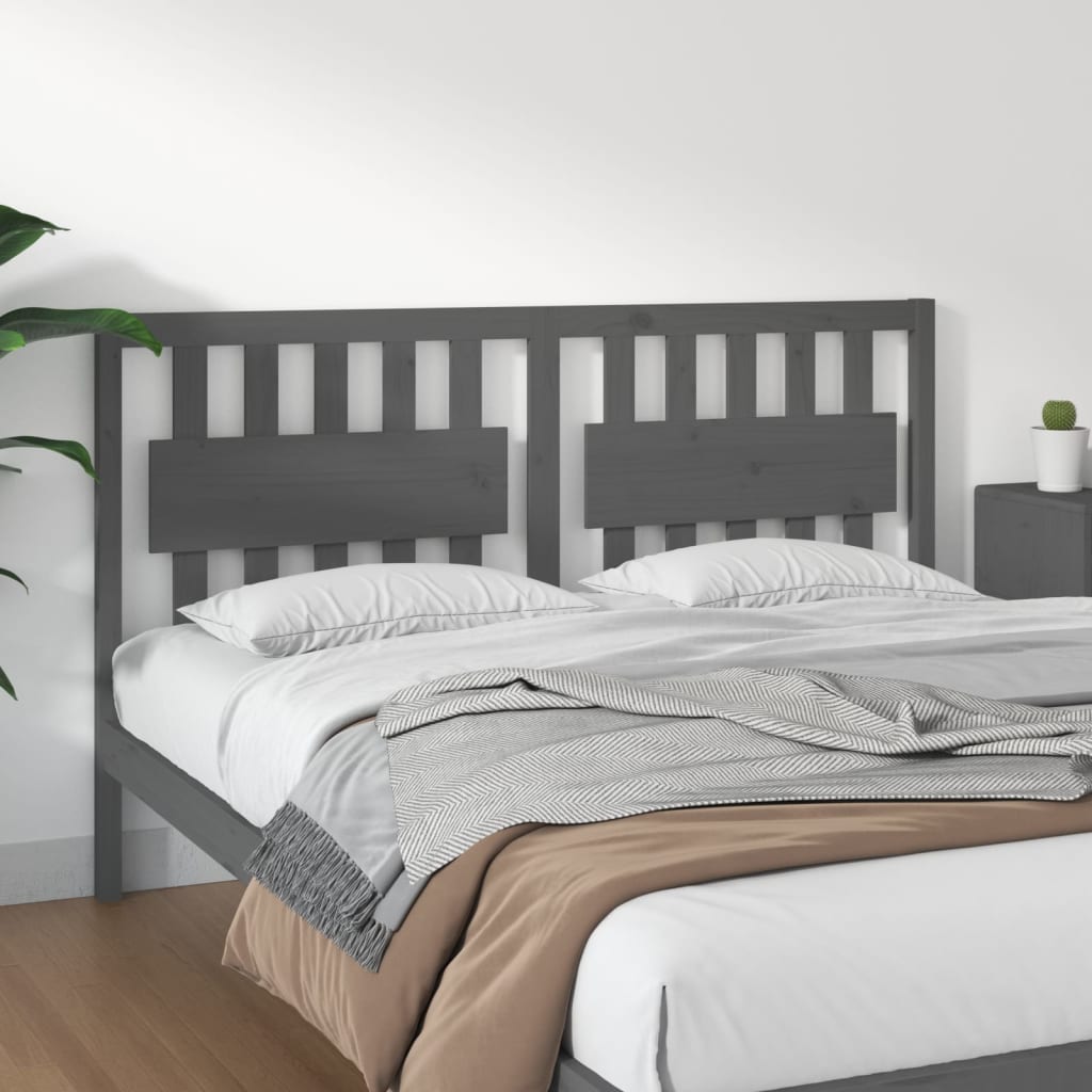 Bed Headboard 105.5X4X100 Cm Solid Wood Pine