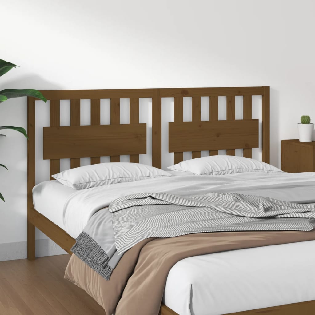 Bed Headboard 105.5X4X100 Cm Solid Wood Pine