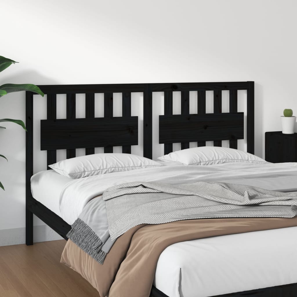Bed Headboard 105.5X4X100 Cm Solid Wood Pine