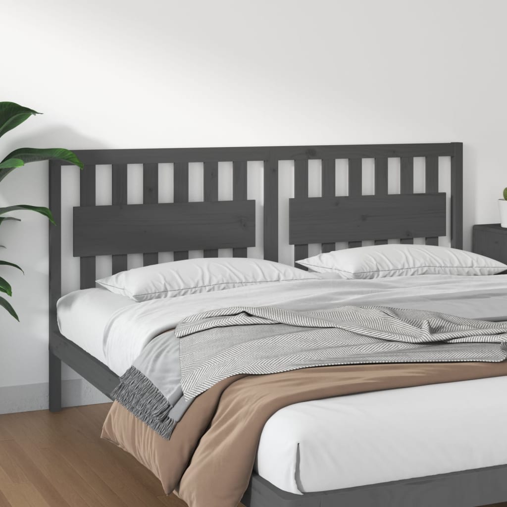 Bed Headboard 105.5X4X100 Cm Solid Wood Pine