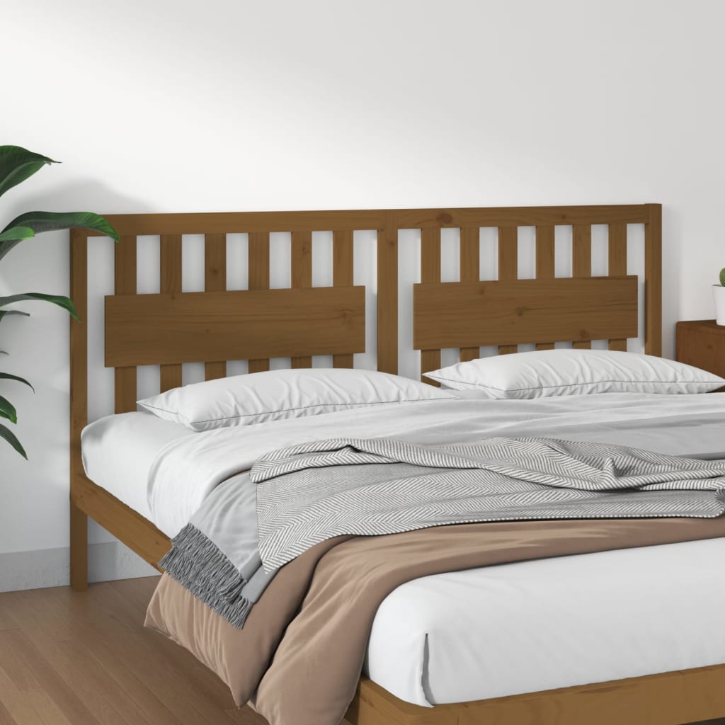 Bed Headboard 105.5X4X100 Cm Solid Wood Pine