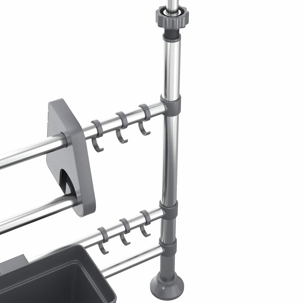 Household Storage Containers Adjustable Kitchen Cupboard Organiser Aluminium She