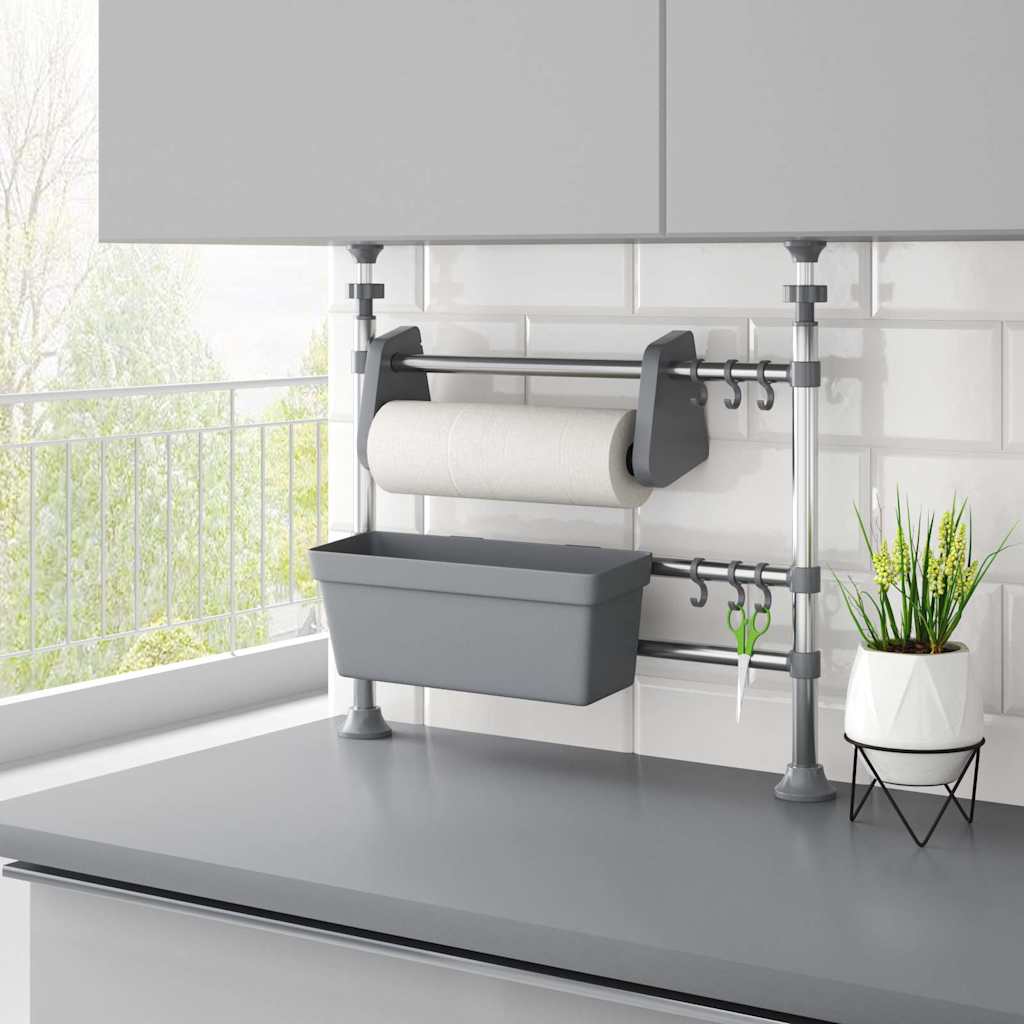 Household Storage Containers Adjustable Kitchen Cupboard Organiser Aluminium She