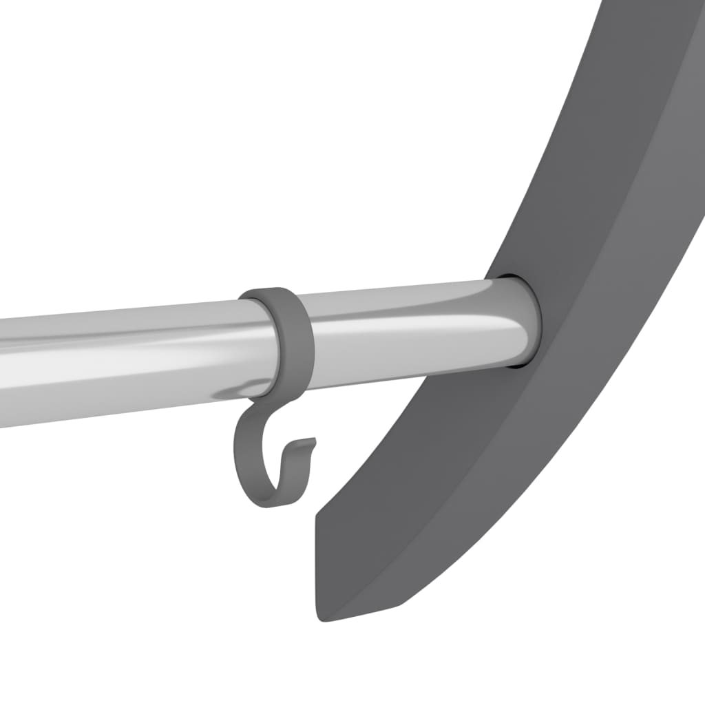 Towel Rack With Hooks Silver Aluminium