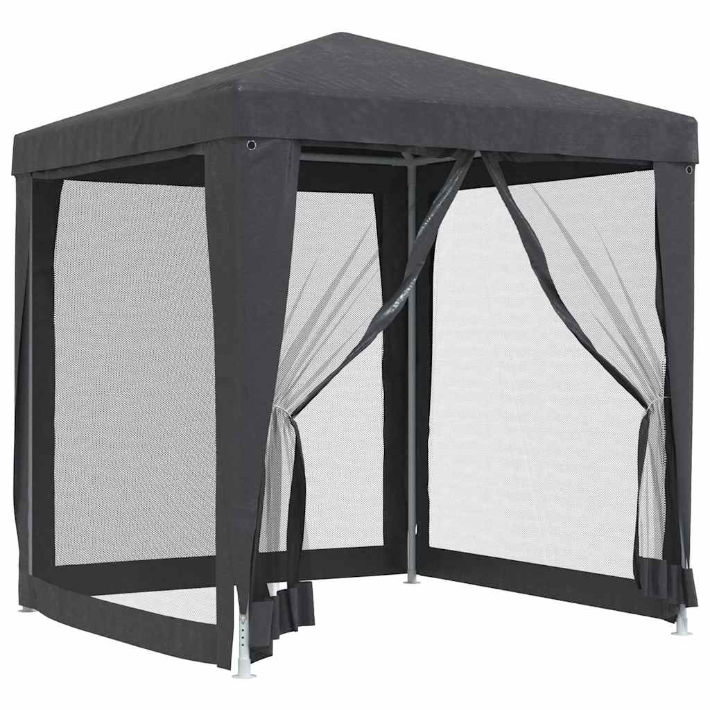 Gazebo 3x4m Party Tent White 4 Mesh Sidewalls Outdoor Event Marquee anthracite 3