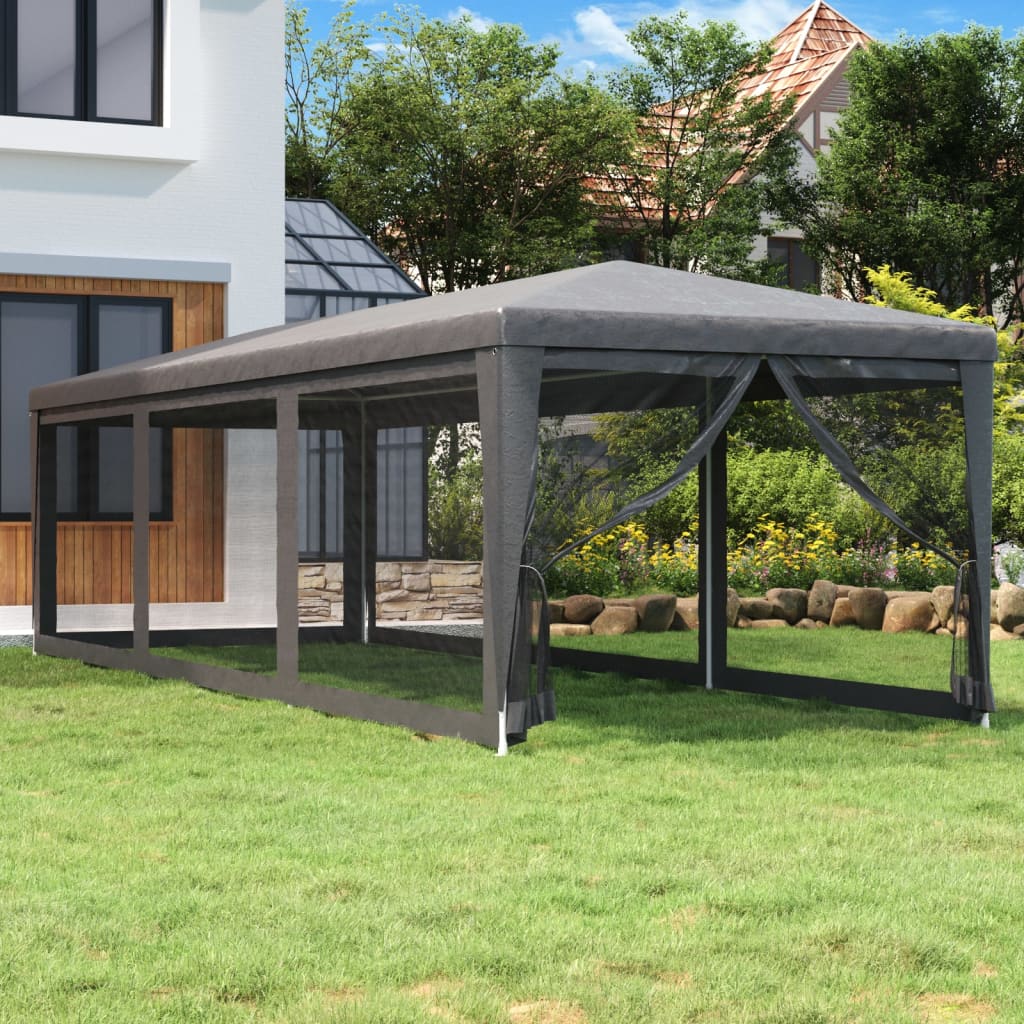 Party Tent With 10 Mesh Sidewalls Hdpe