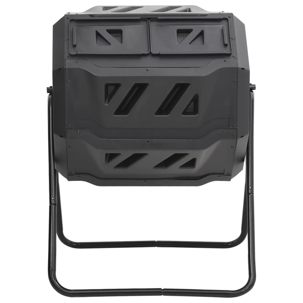Garden Compost Bin Black 73X64X95 Cm 160 L
