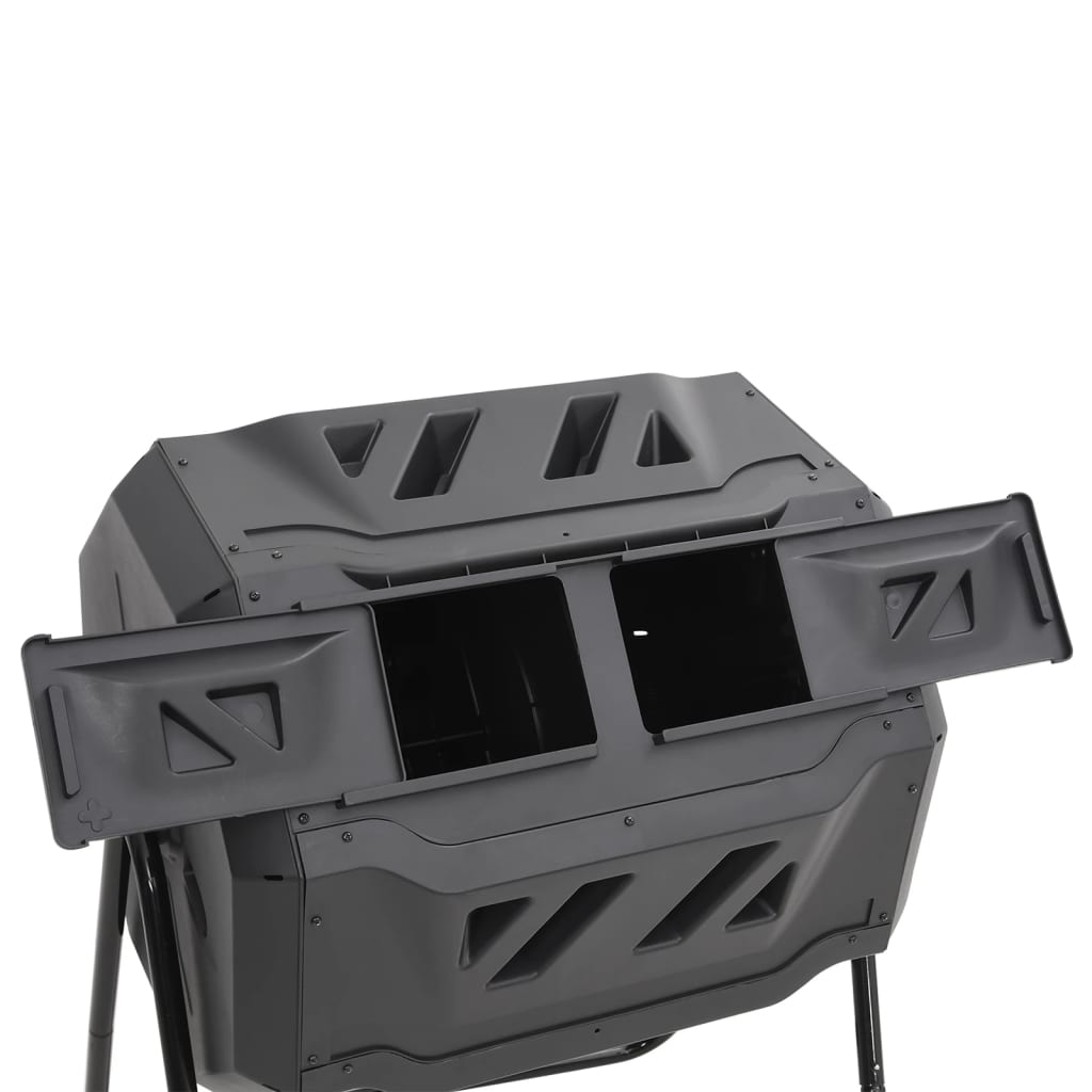 Garden Compost Bin Black 73X64X95 Cm 160 L