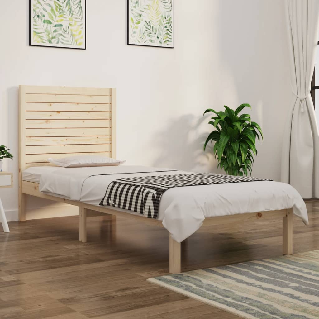 Extra Long Bed Frame Without Mattress Solid Wood