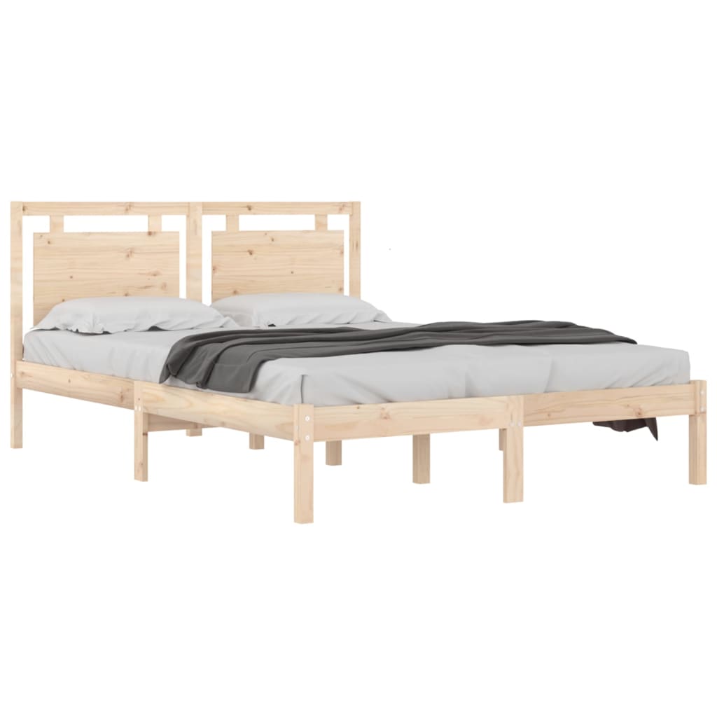 Bed Frame Without Mattress King Size Solid Wood