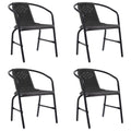 Garden Chairs 2 Pcs Plastic Rattan And Steel 110 Kg