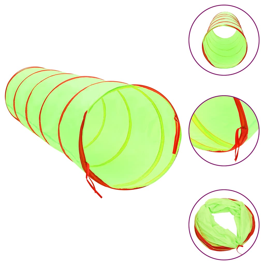 Play Tunnel Kids Green 175cm 250 Balls Indoor Outdoor Toy 170T polyester steel