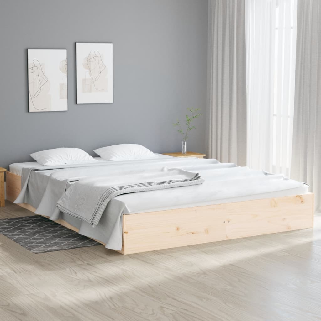 Bed Frame Without Mattress Solid Wood Single Single