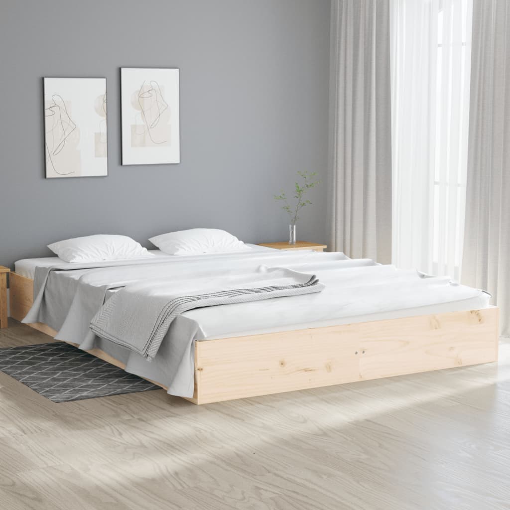 Bed Frame Without Mattress Solid Wood Single Single