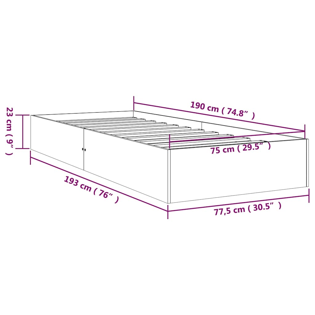 Bed Frame Without Mattress Solid Wood Small Single Small Single