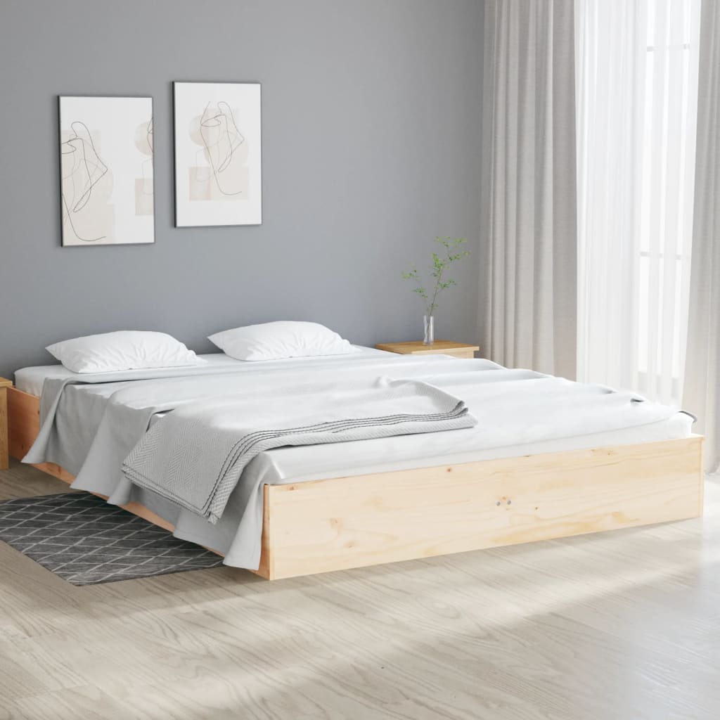 Bed Frame Without Mattress Solid Wood Single Single