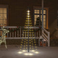 343525  Christmas Tree On Flagpole Colourful 310 Leds 300 Cm