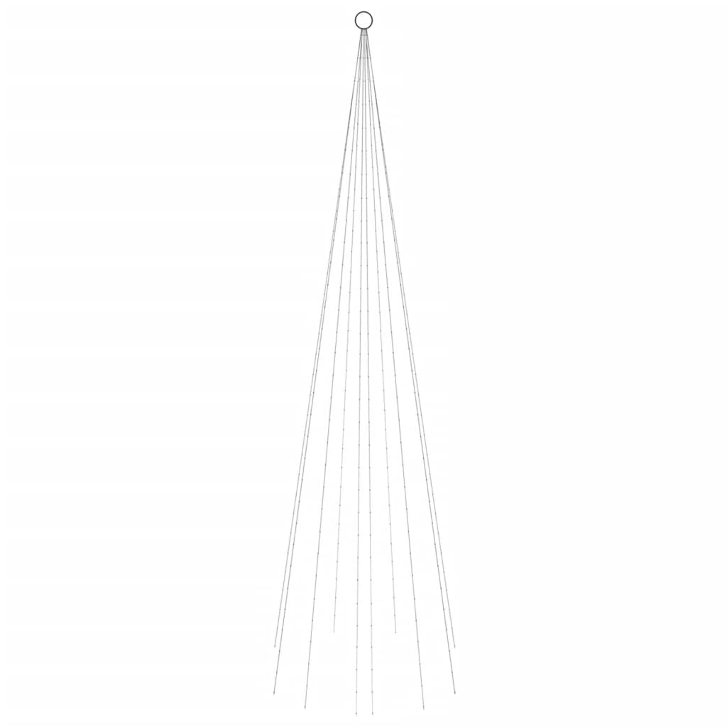 343525  Christmas Tree On Flagpole Colourful 310 Leds 300 Cm