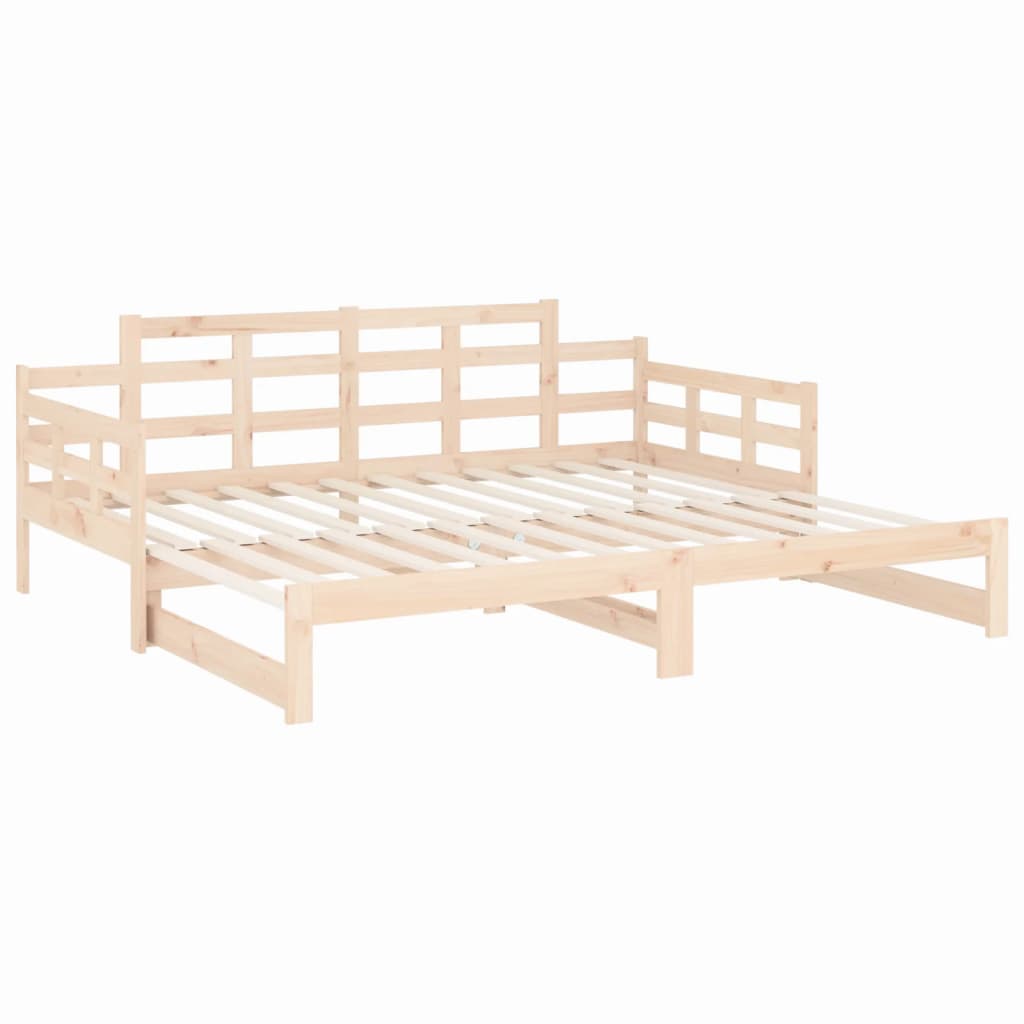 Pull-Out Day Bed Without Mattress Solid Wood Pine 2X Cm