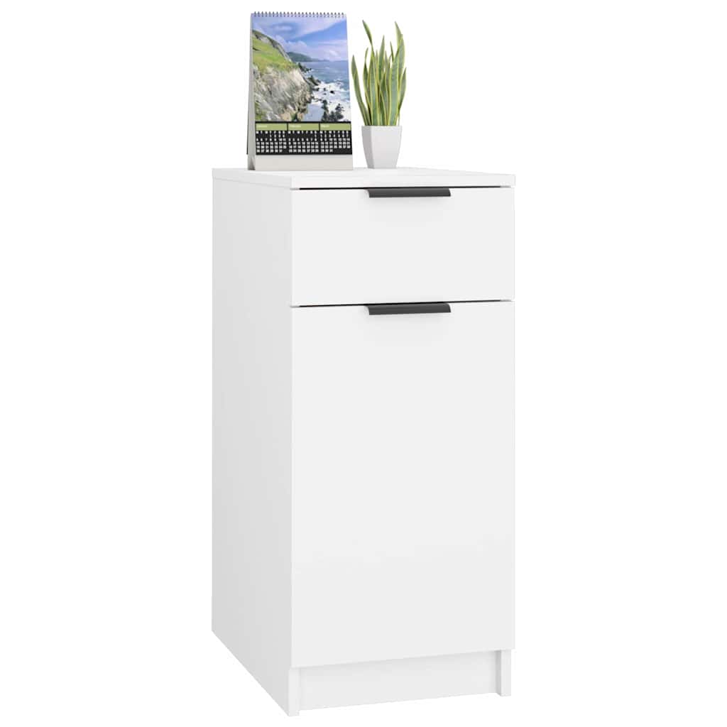 Storage Cabinet Engineered Wood Desk Office Cupboard 33.5X50X75Cm Smoked Oak 33.