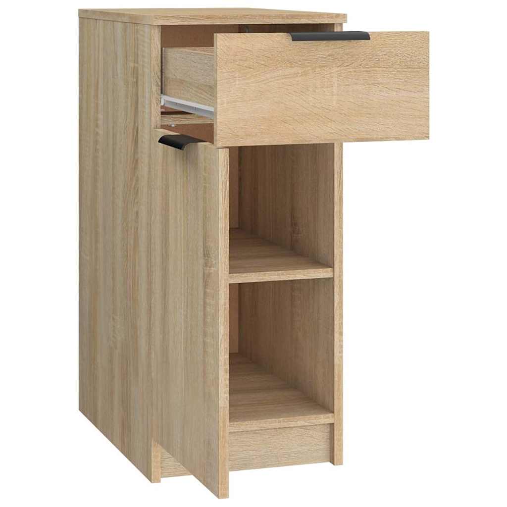 Storage Cabinet Engineered Wood Desk Office Cupboard 33.5X50X75Cm Smoked Oak 33.