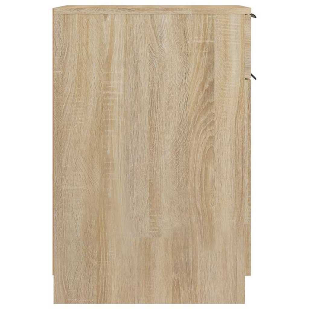 Storage Cabinet Engineered Wood Desk Office Cupboard 33.5X50X75Cm Smoked Oak 33.