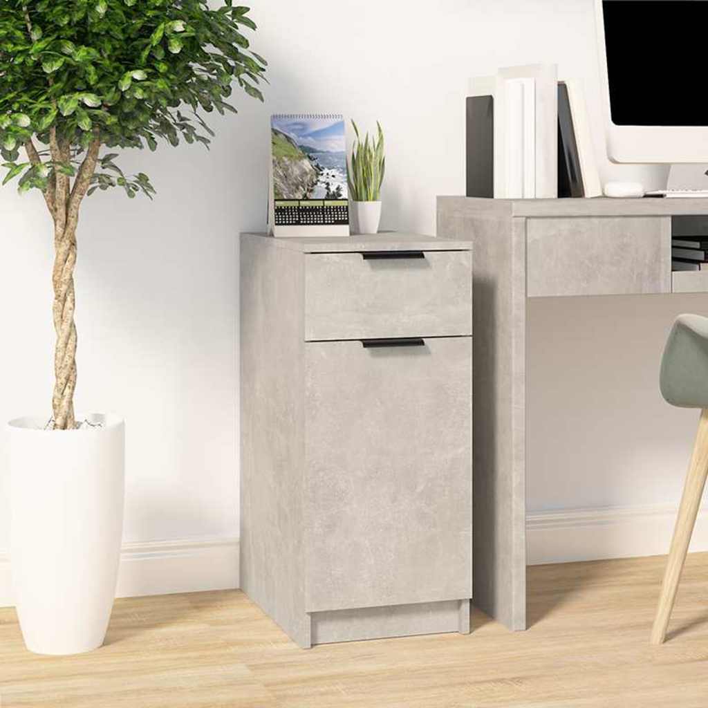 Storage Cabinet Engineered Wood Desk Office Cupboard 33.5X50X75Cm Smoked Oak 33.