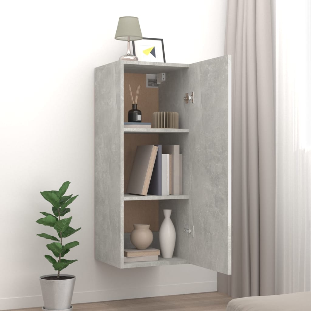 Wall Cabinet 34.5X34X90 Cm Engineered Wood