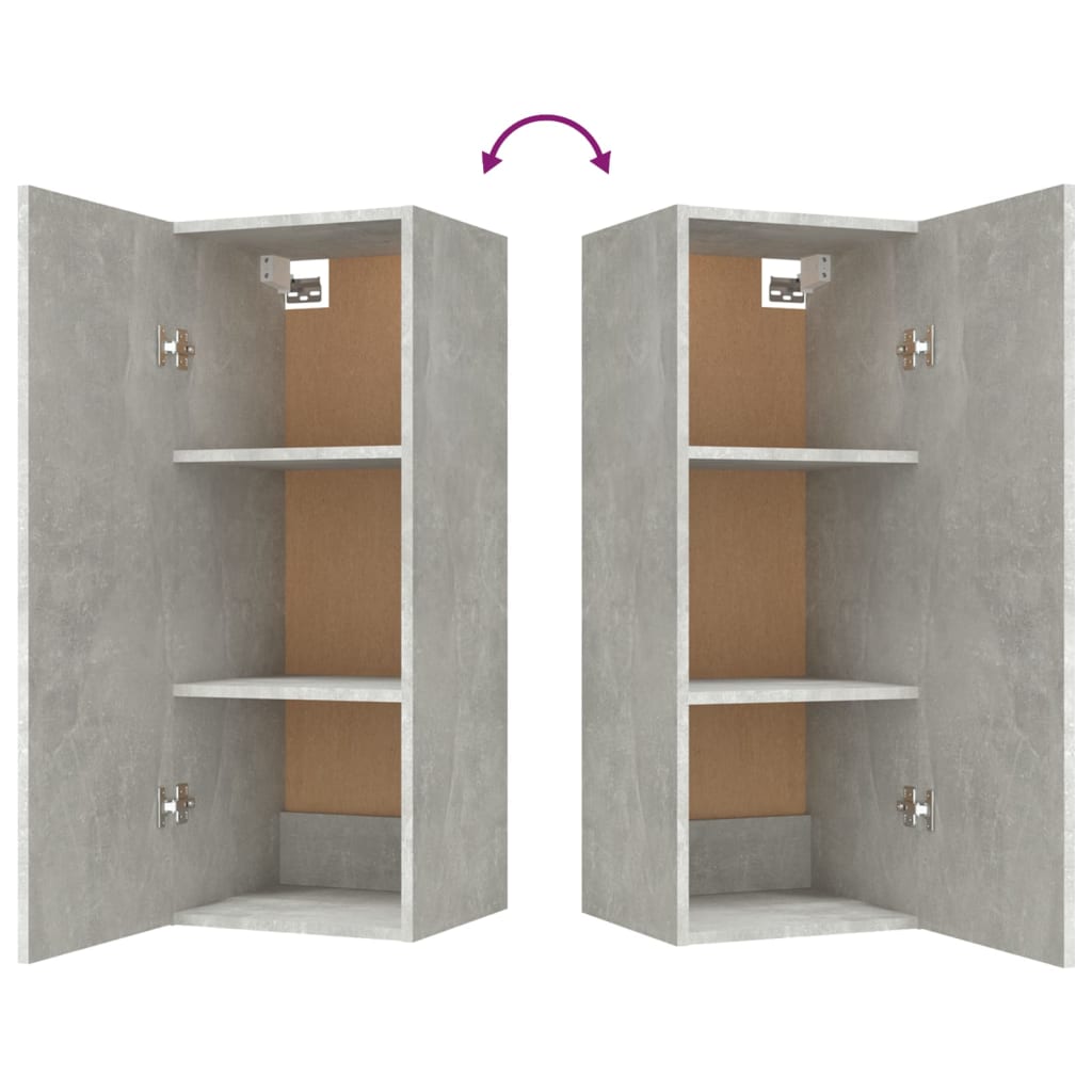 Wall Cabinet 34.5X34X90 Cm Engineered Wood