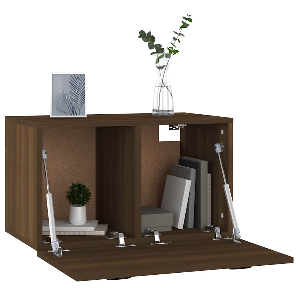 Storage Cabinet Sonoma Oak Wall 60x36.5x35cm Floating Cupboard Brown oak 60 cm