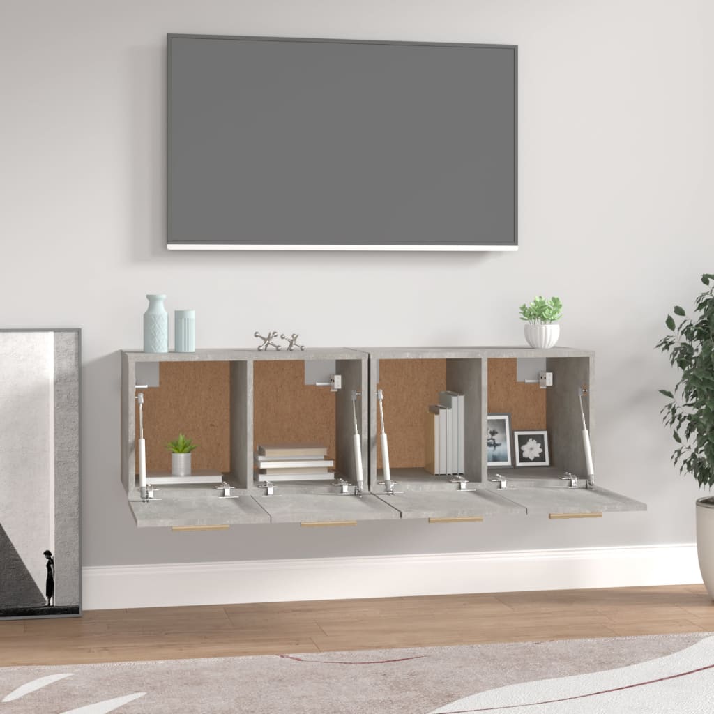 Wall Cabinets 2 Pcs Engineered Wood