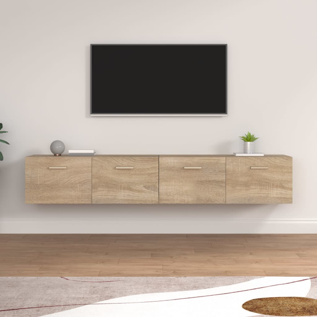 Wall Cabinets 2 Pcs Engineered Wood