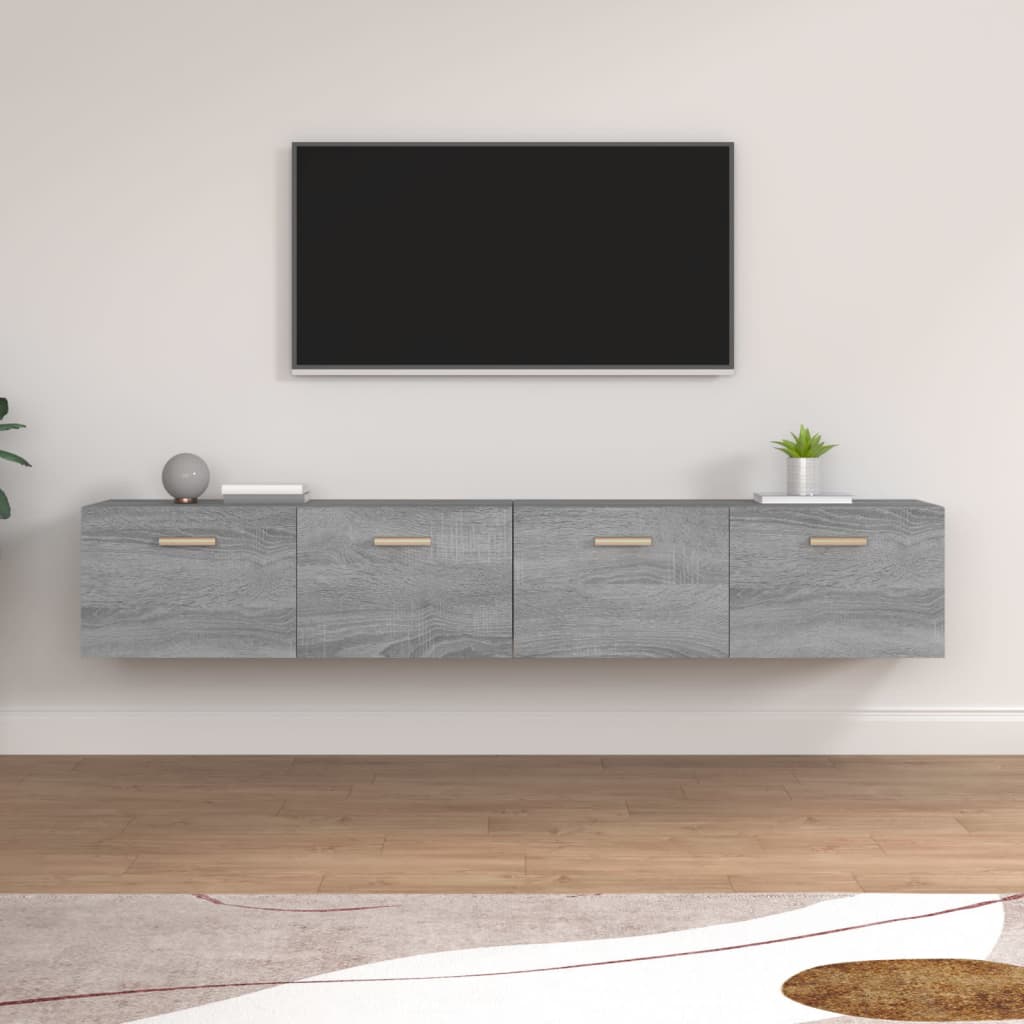 Wall Cabinets 2 Pcs Engineered Wood