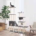 Cat Furniture Tree Tower 279cm Scratching Post Multi Level Large Grey Dark grey