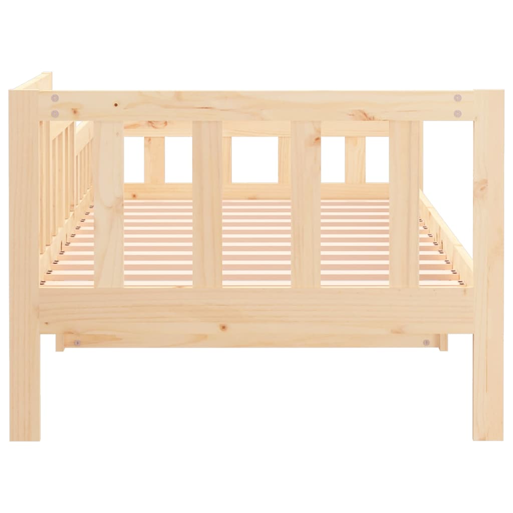 Bed Frame Solid Pine Day Single Wooden Guest No Mattress Natural White 203.5 Cm