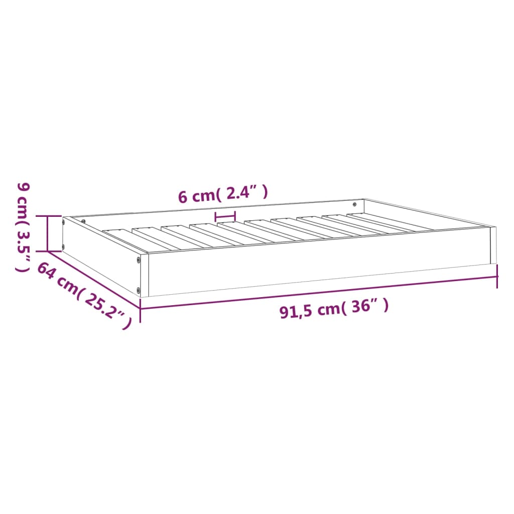 Dog Bed Solid Wood Pine