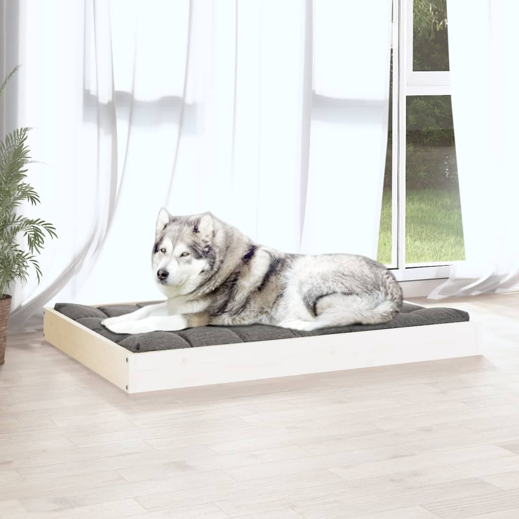 Dog Bed 101.5X74X9 Cm Solid Wood Pine