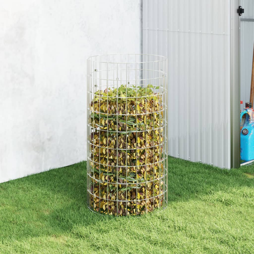 Garden Composter Ø100X50 Cm Galvanised Steel