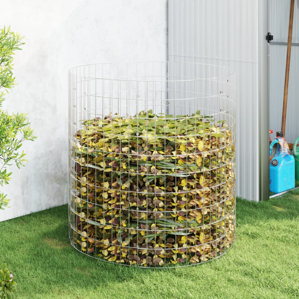 Garden Composter Ø100X50 Cm Galvanised Steel