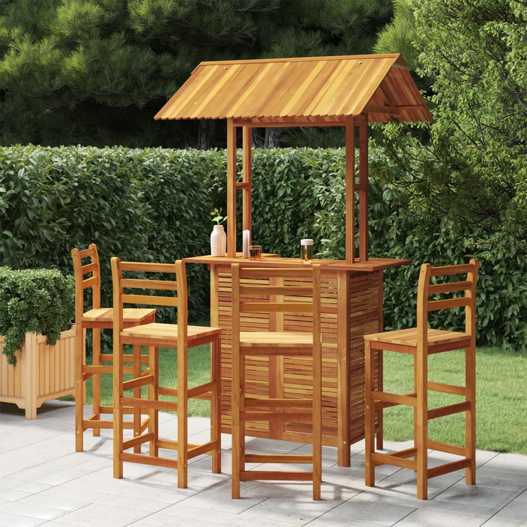 3 Piece Garden Bar Set Solid Wood Acacia