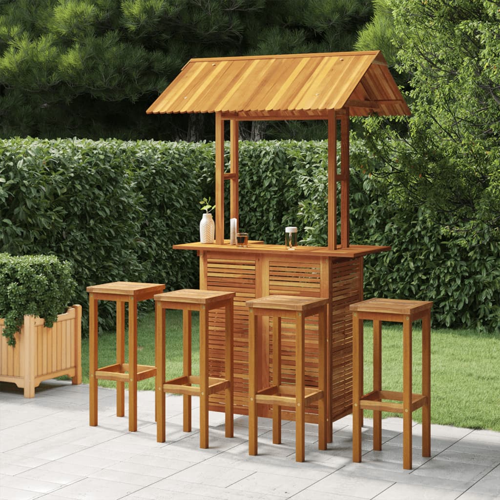 3 Piece Garden Bar Set Solid Wood Acacia