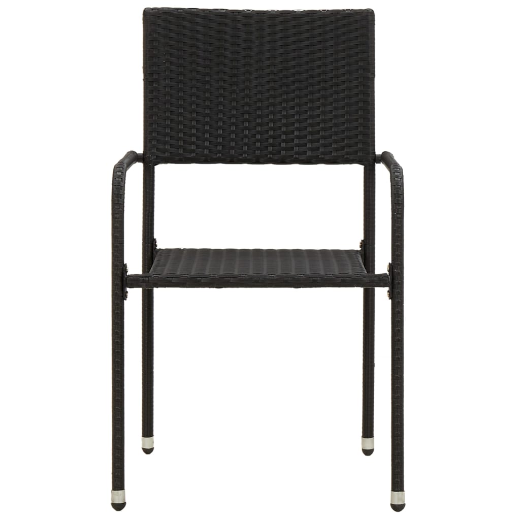 3 Piece Outdoor Dining Set Poly Rattan