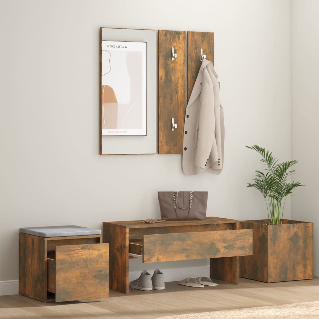 Hallway Furniture Set Engineered Wood
