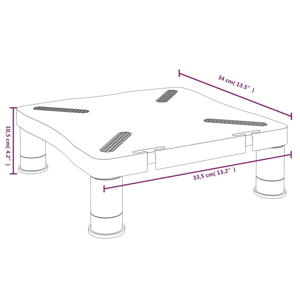 Monitor Stand Black 33.5X34X10.5 Cm