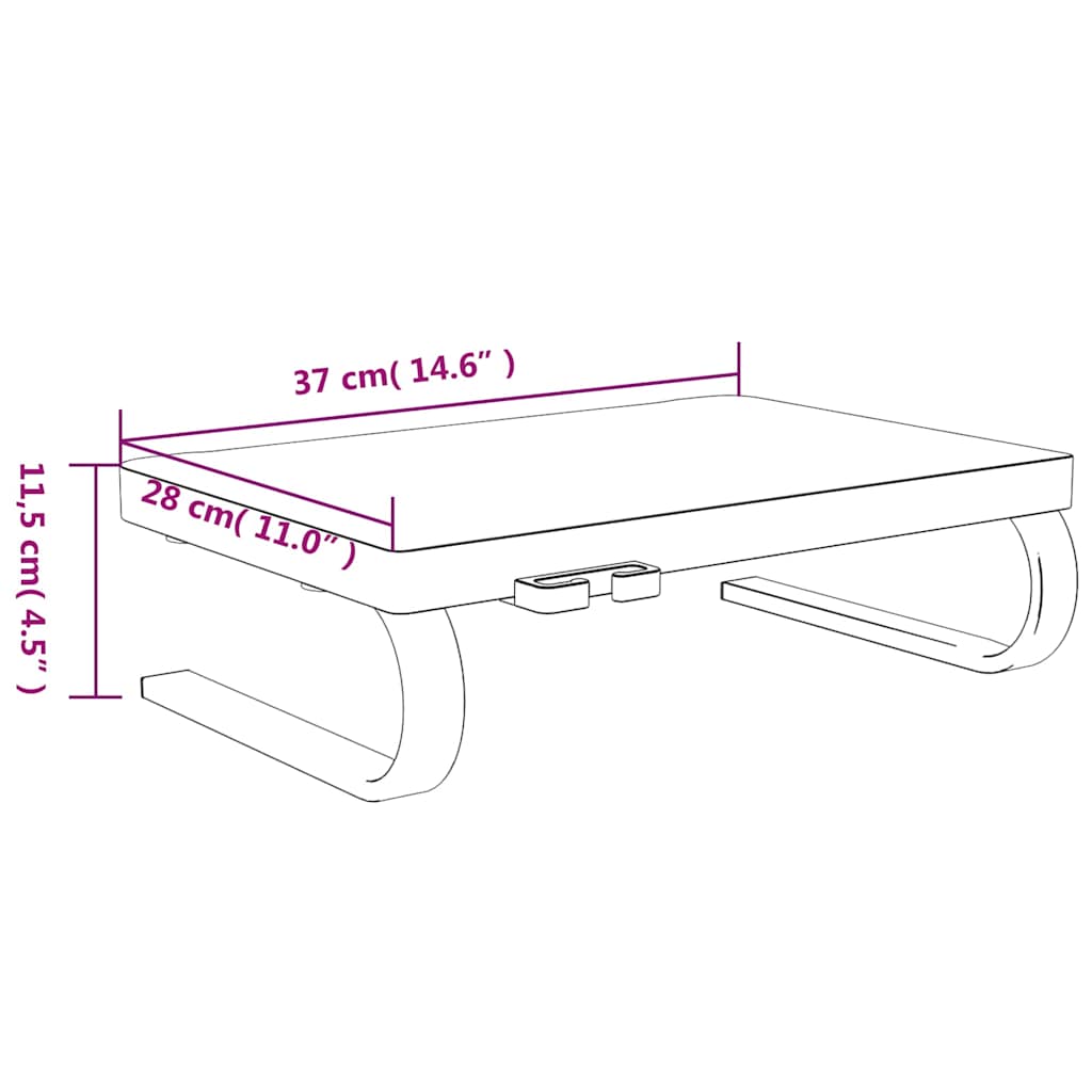 Entertainment Centres & TV Stands Black Monitor Stand Computer Screen Riser Desk